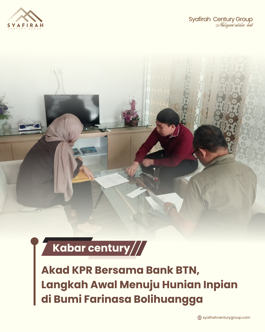  Wujudkan Hunian Impian, Syafirah Century Group Gelar Akad KPR Perumahan Bumi Farinasa Bolihuangga Bersama Bank BTN Gorontalo